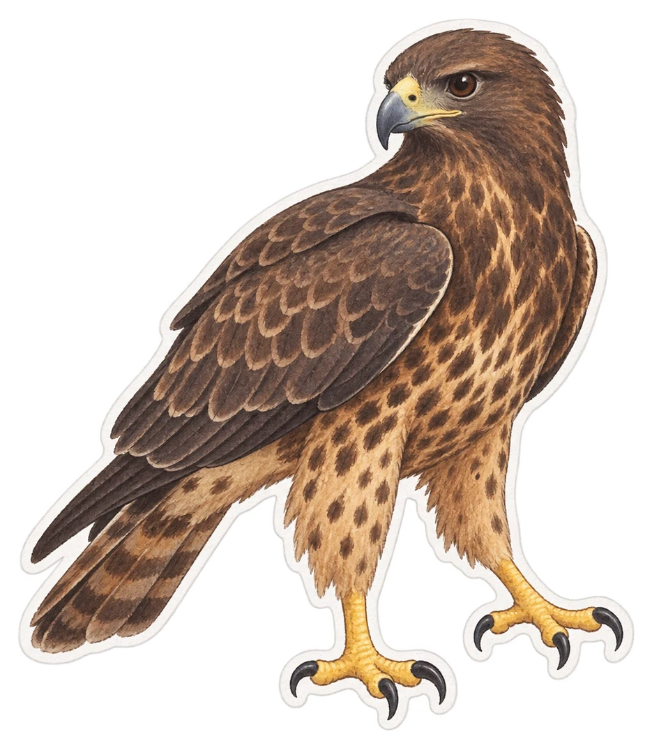 La buse des Galápagos (Buteo galapagoensis)