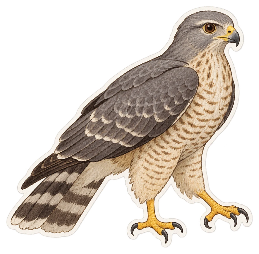 La buse grise (Buteo plagiatus)