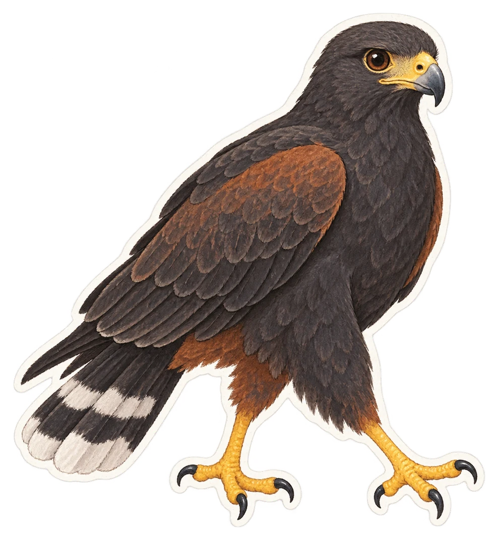 La buse noire (Buteogallus anthracinus)
