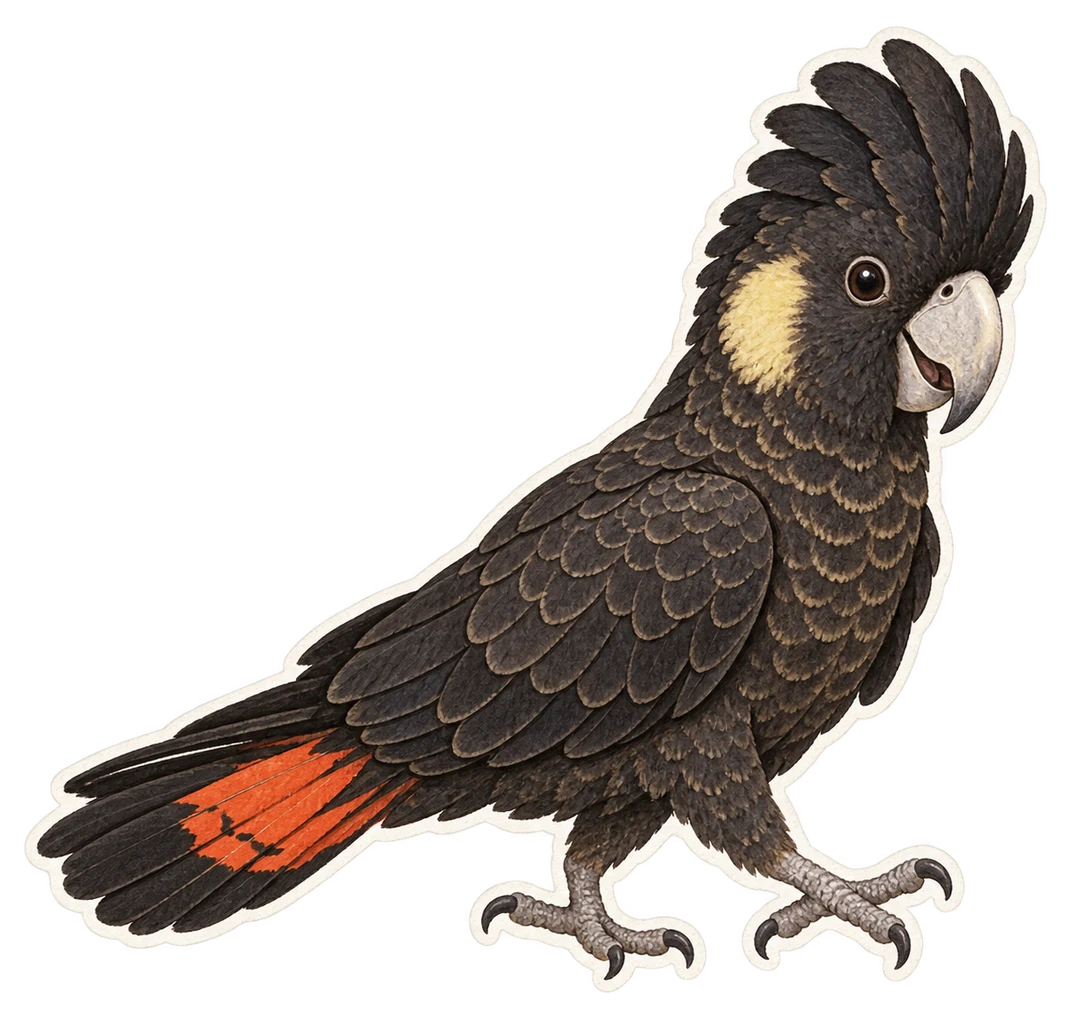 Le cacatoès banksien (Calyptorhynchus banksii)
