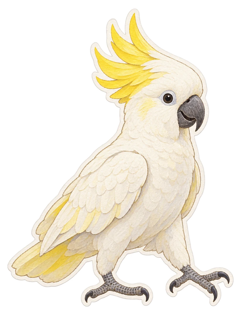 Le cacatoès soufré (Cacatua sulphurea)