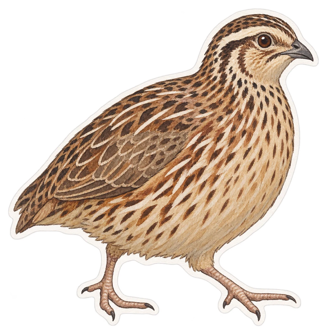 La caille des blés (Coturnix coturnix)