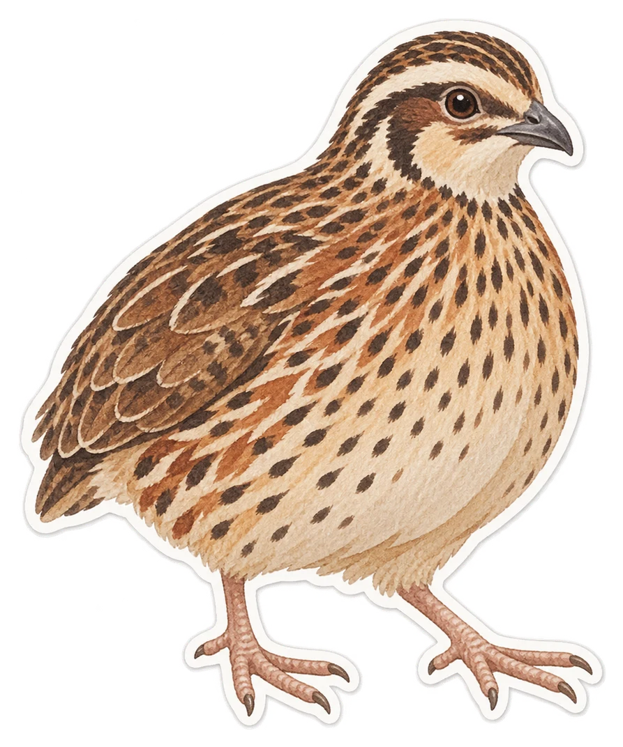 La caille japonaise (Coturnix japonica)