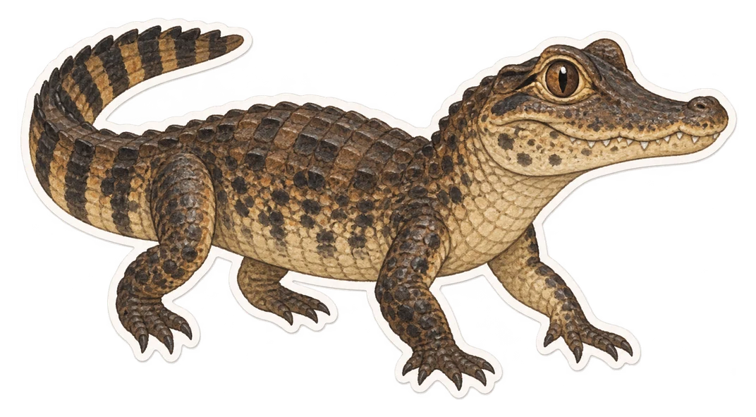 Le caïman à front lisse (Paleosuchus trigonatus)