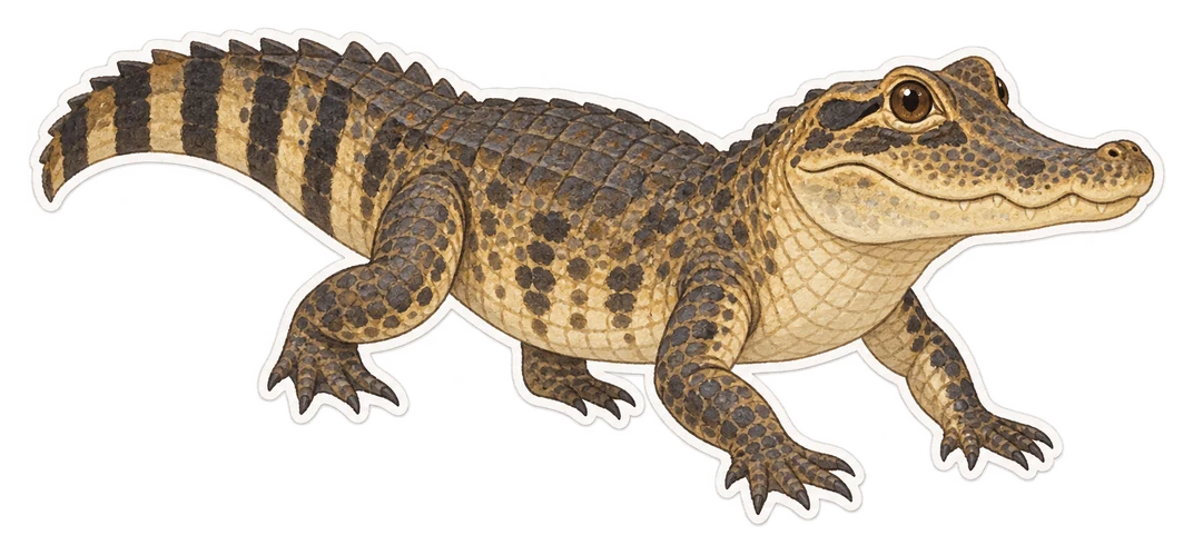 Le caïman à lunettes (Caiman crocodilus)