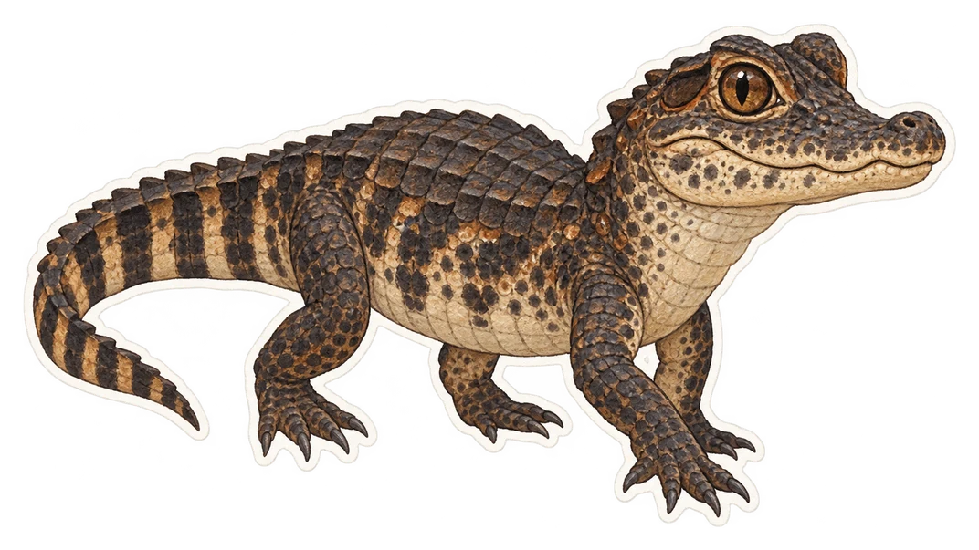 Le caïman nain de Cuvier (Paleosuchus palpebrosus)