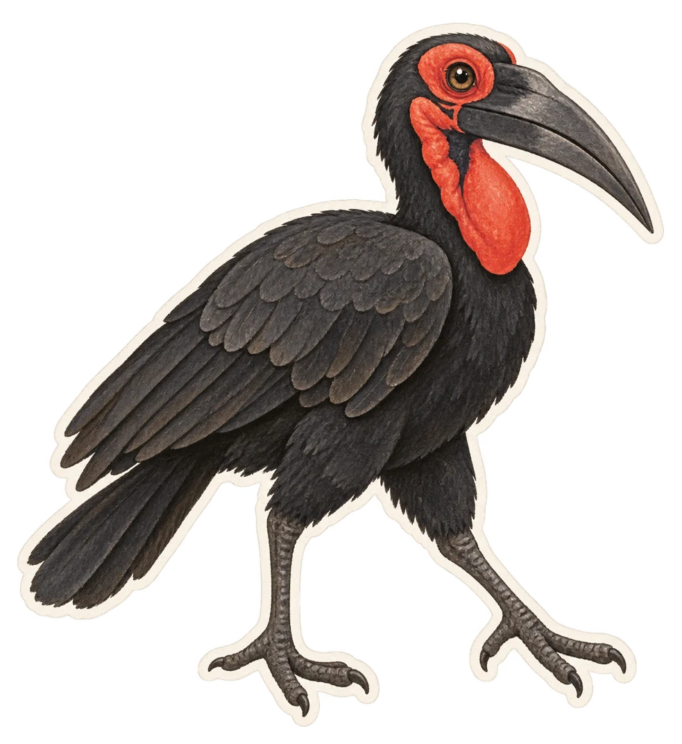 Le bucorve d’Abyssinie (Bucorvus abyssinicus)