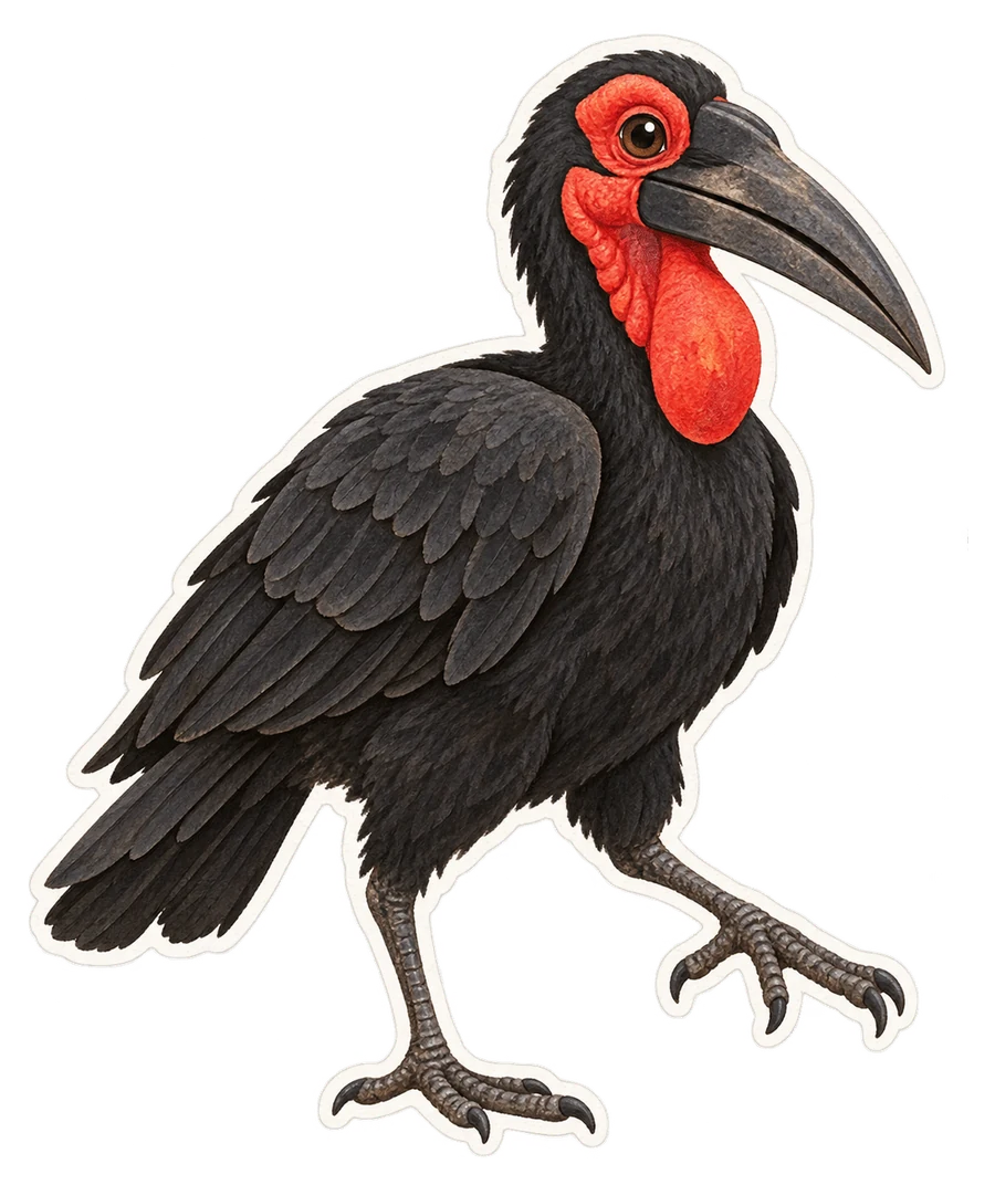 Le calao terrestre du Sud (Bucorvus leadbeateri)