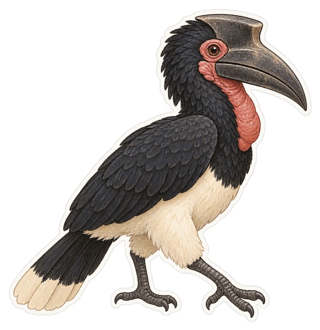 Le calao trompette (Bycanistes bucinator)