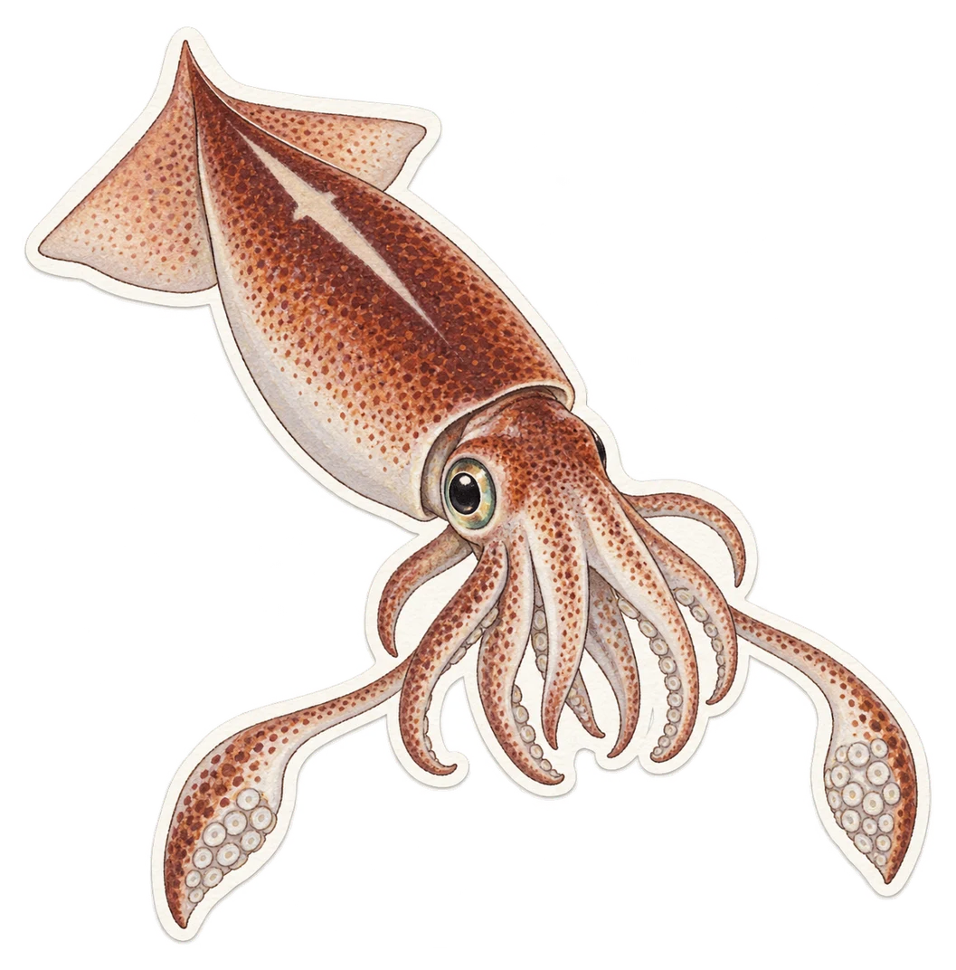 Le calmar fléché (Todarodes sagittatus)