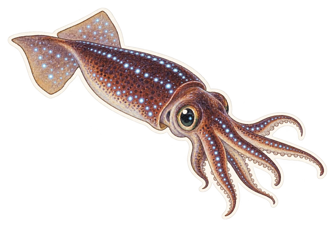 Le calmar luciole (Watasenia scintillans)