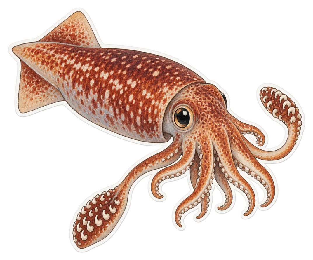 Le calmar robuste (Onykia robusta)
