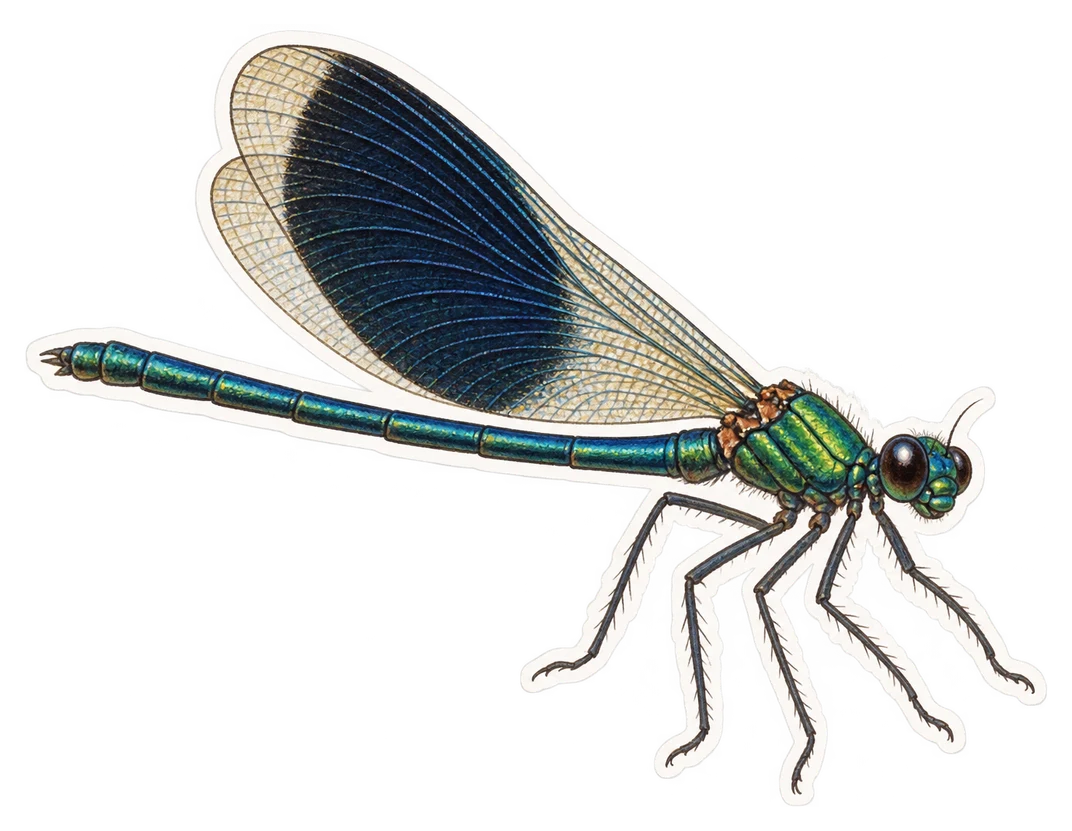 Le caloptéryx éclatant (Calopteryx splendens)