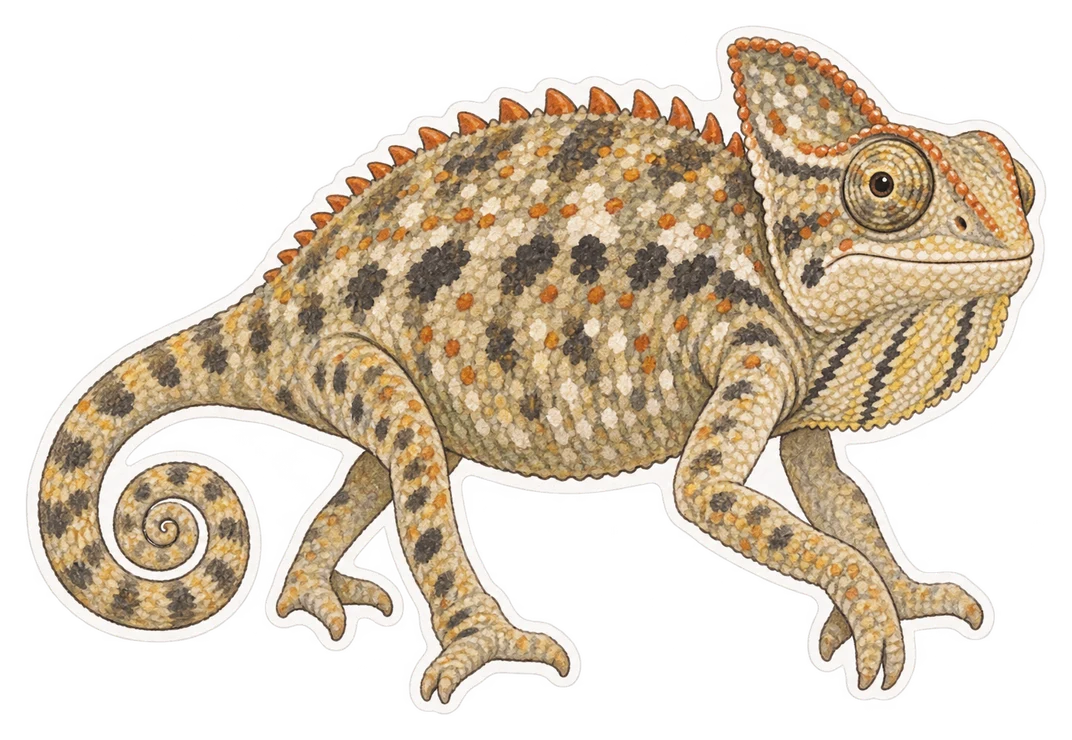 Le caméléon namaqua (Chamaeleo namaquensis)