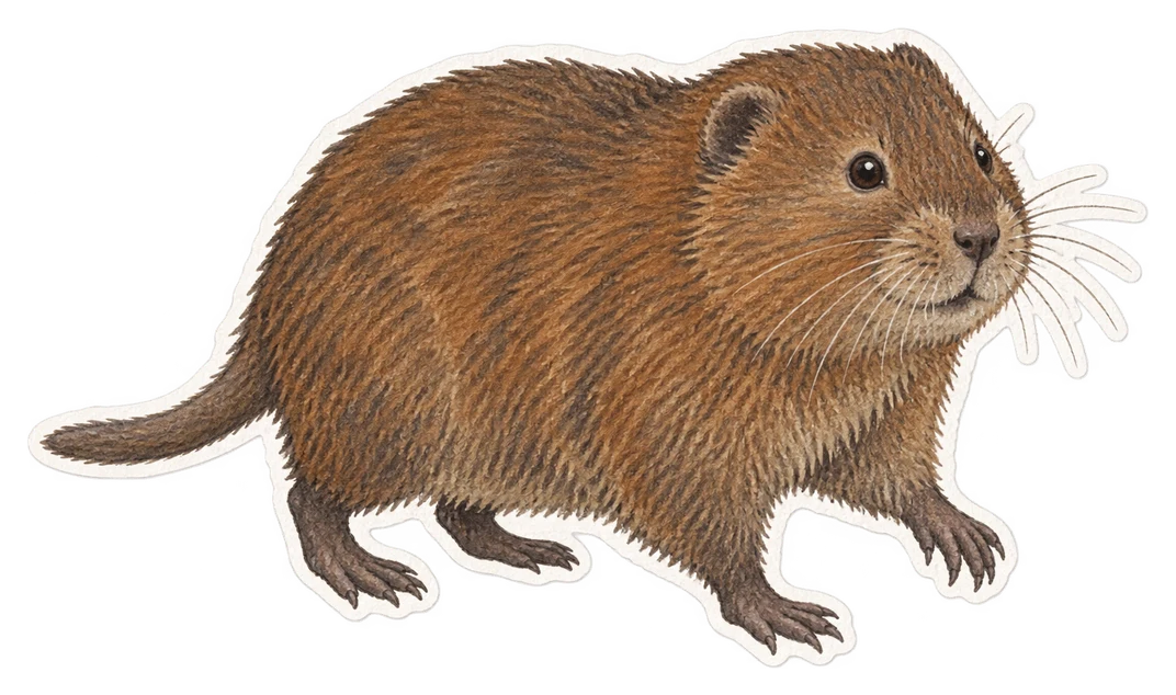 Le campagnol amphibie (Arvicola sapidus)