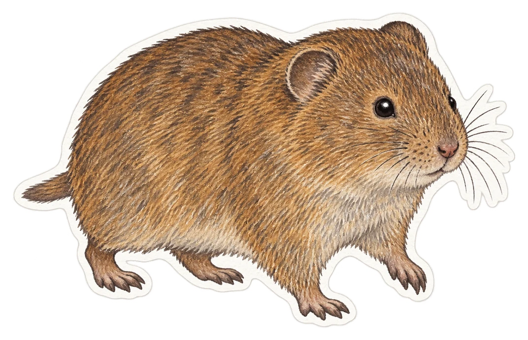 Le campagnol des prairies (Microtus ochrogaster)