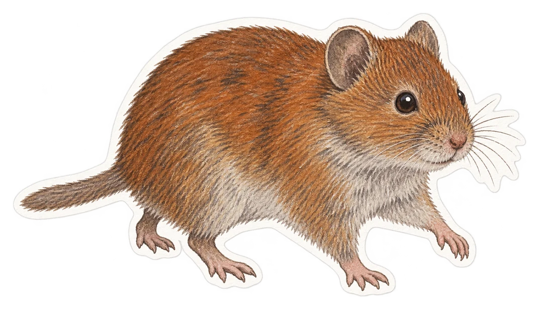 Le campagnol roussâtre (Myodes glareolus)
