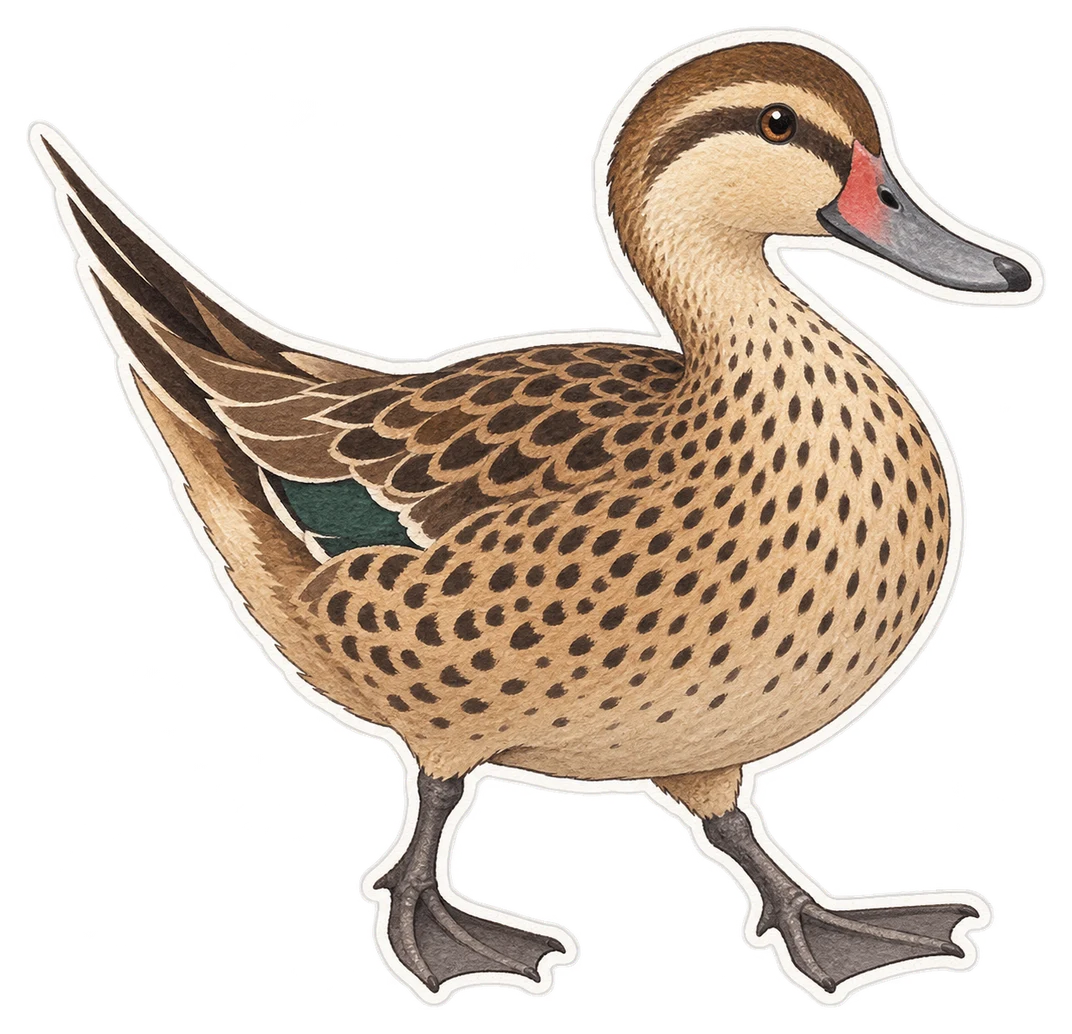 Le canard à queue pointue (Anas georgica)