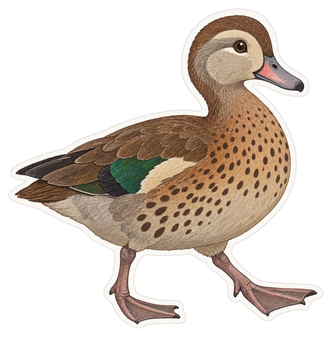 Le canard amazonette (Amazonetta brasiliensis)