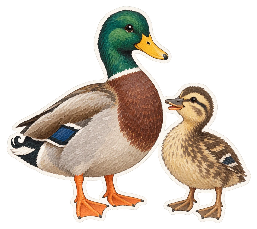 Le petit du canard sauvage