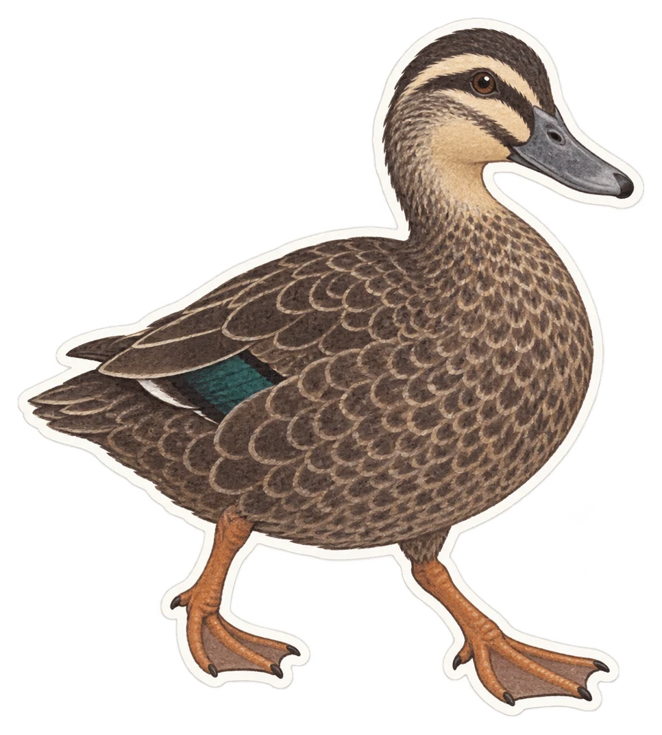 Le canard noirâtre (Anas sparsa)