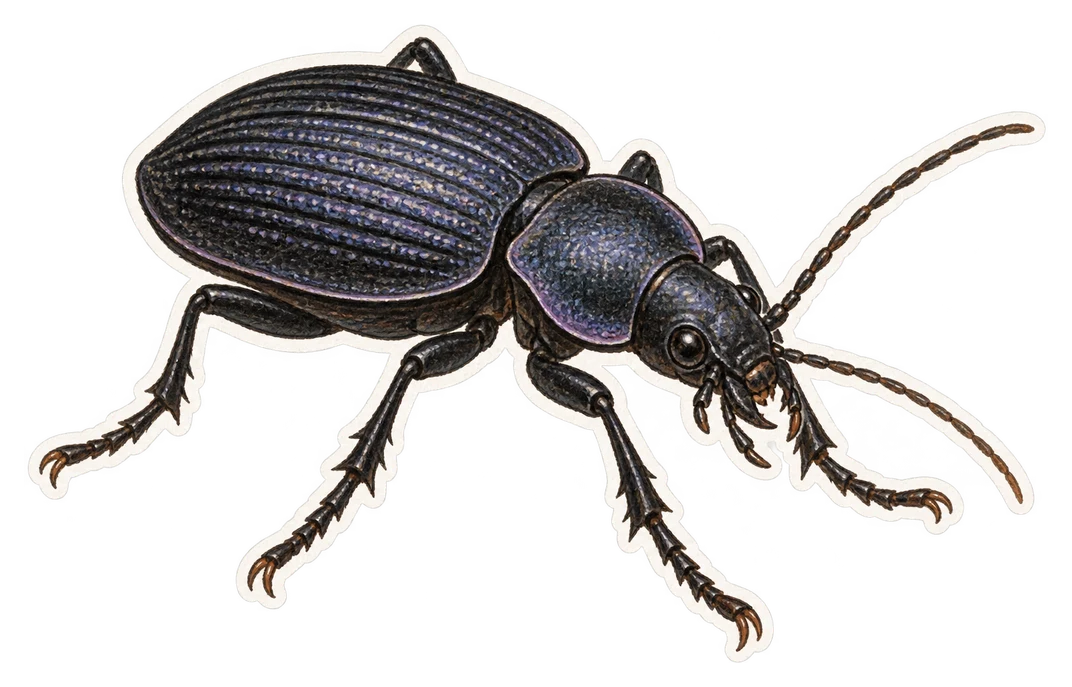 Le carabe des bois (Carabus nemoralis)