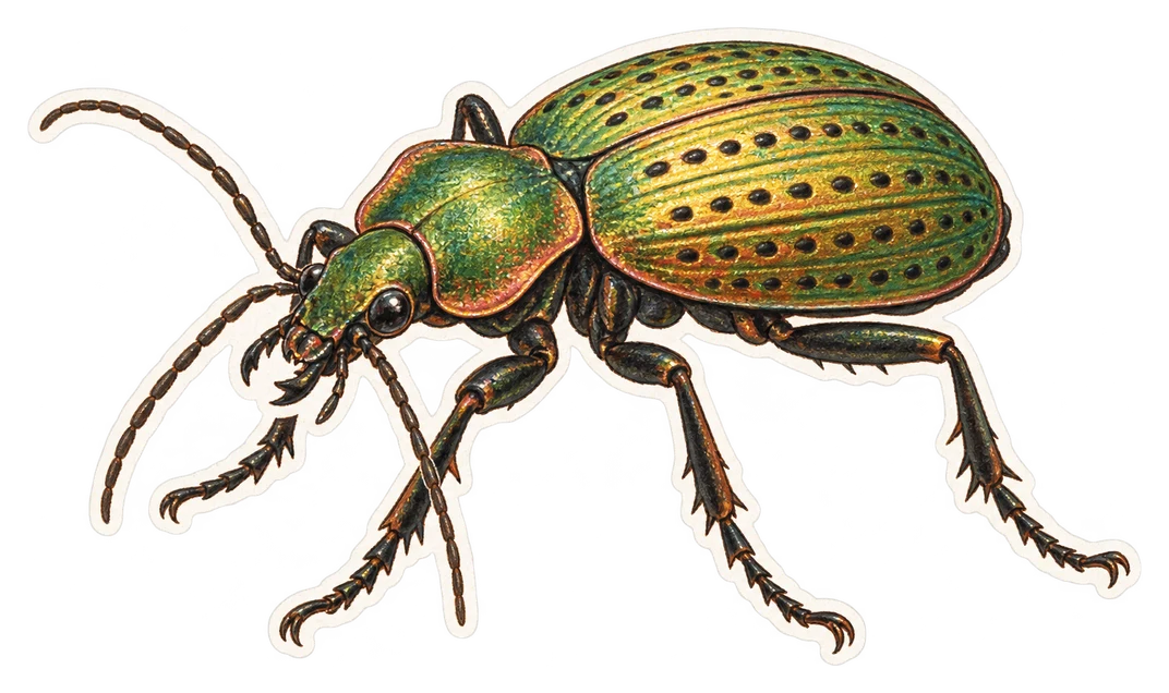 Le carabe doré (Carabus auratus)