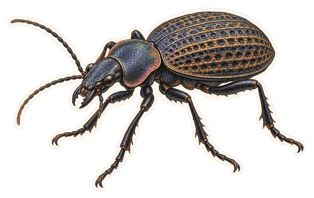 Le carabe intriqué (Carabus intricatus)
