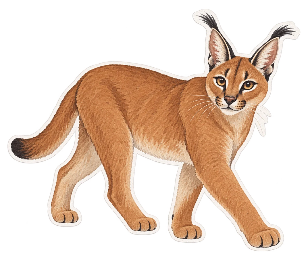 Le caracal (Caracal caracal)