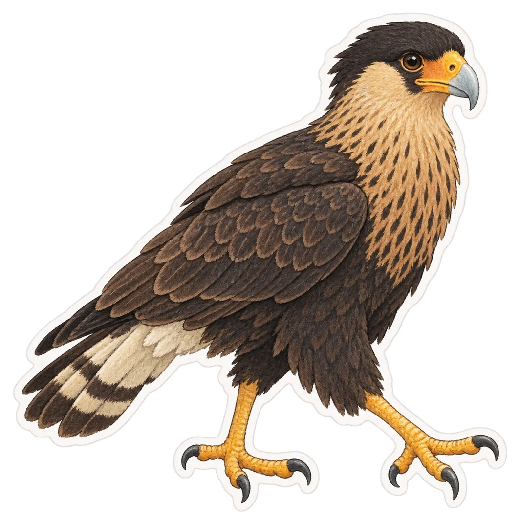 Le caracara austral (Phalcoboenus australis)