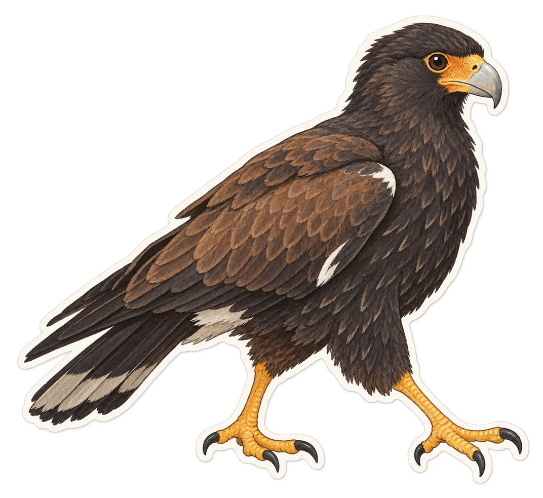 Le caracara montagnard (Phalcoboenus megalopterus)