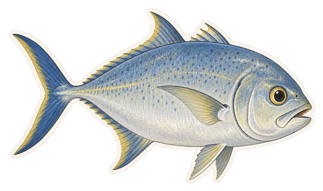 La carangue à points bleus (Caranx melampygus)