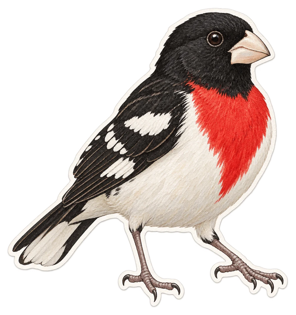 Le cardinal à tête noire (Pheucticus melanocephalus)