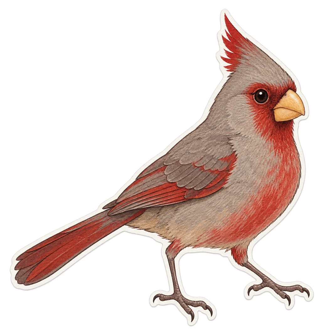 Le cardinal pyrrhuloxia (Cardinalis sinuatus)