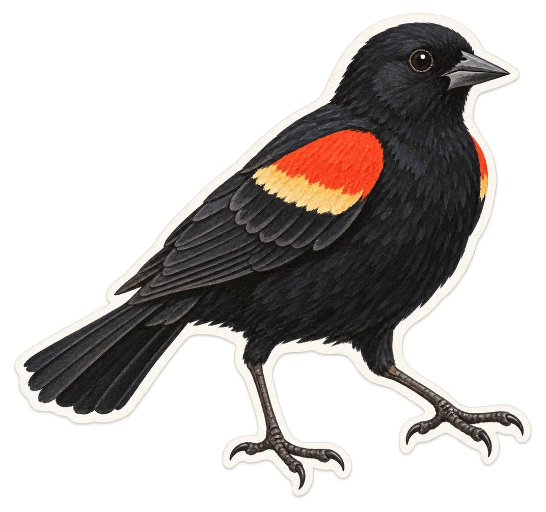 Le carouge à épaulettes (Agelaius phoeniceus)