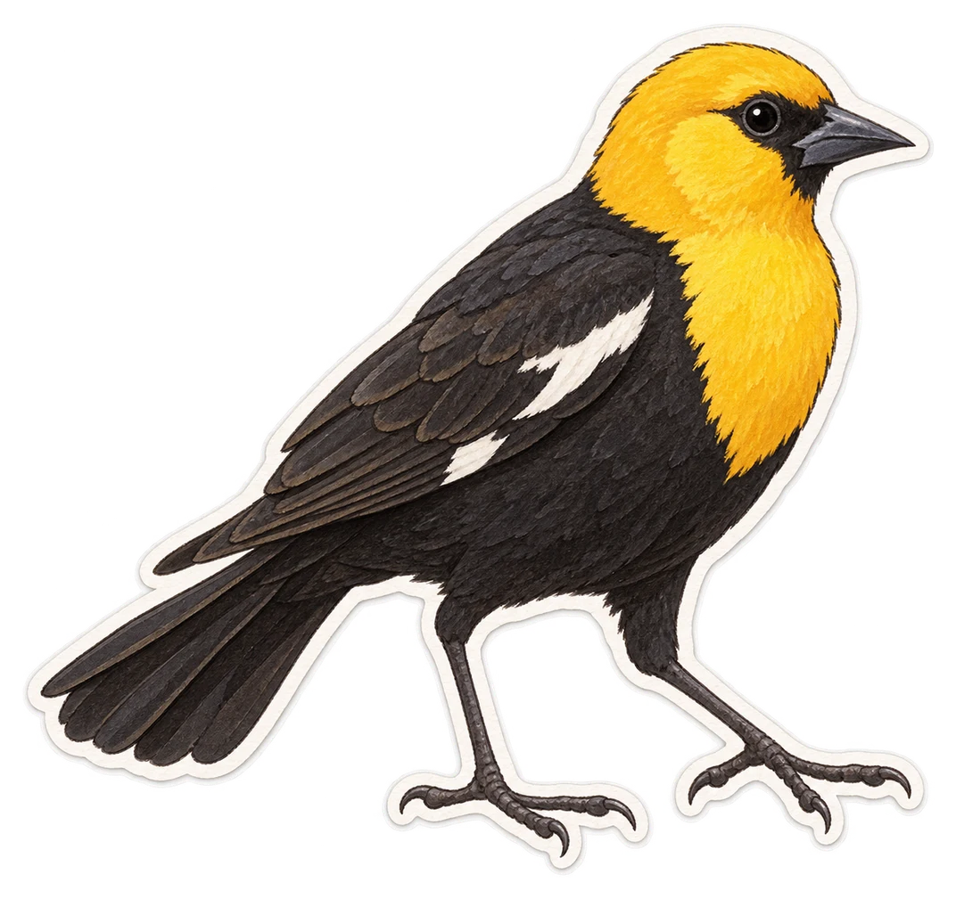 Le carouge à tête jaune (Xanthocephalus xanthocephalus)