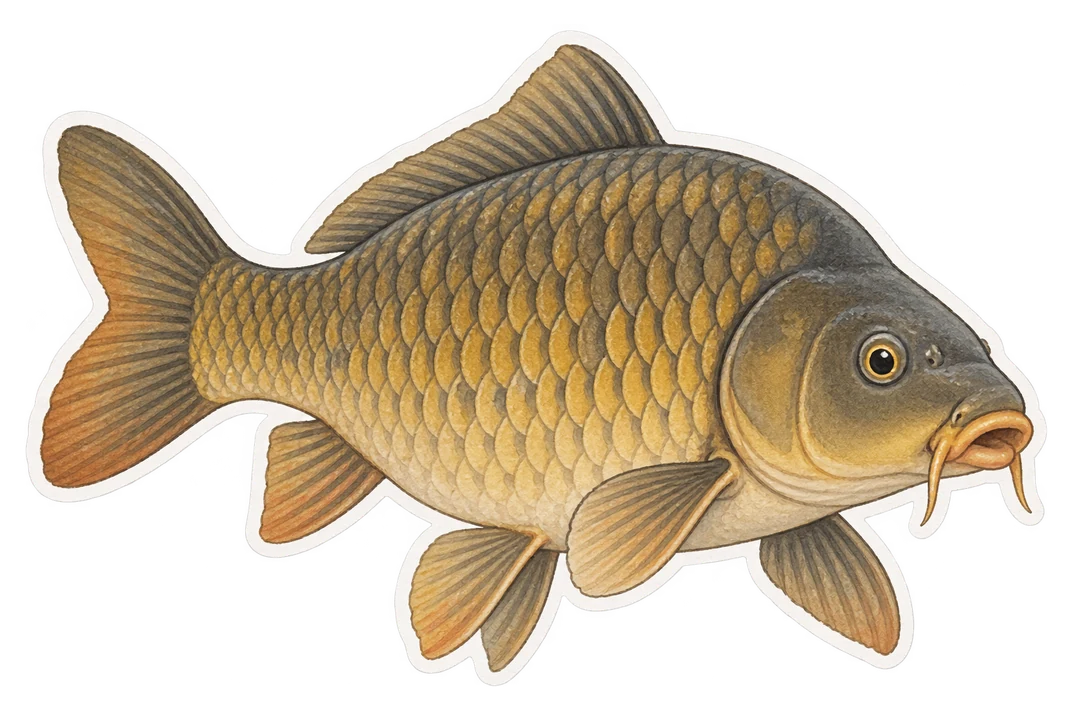 La carpe commune (Cyprinus carpio)