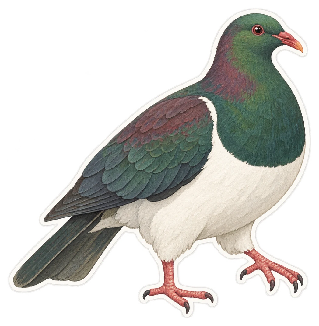 Le carpophage de Nouvelle-Zélande (Hemiphaga novaeseelandiae)