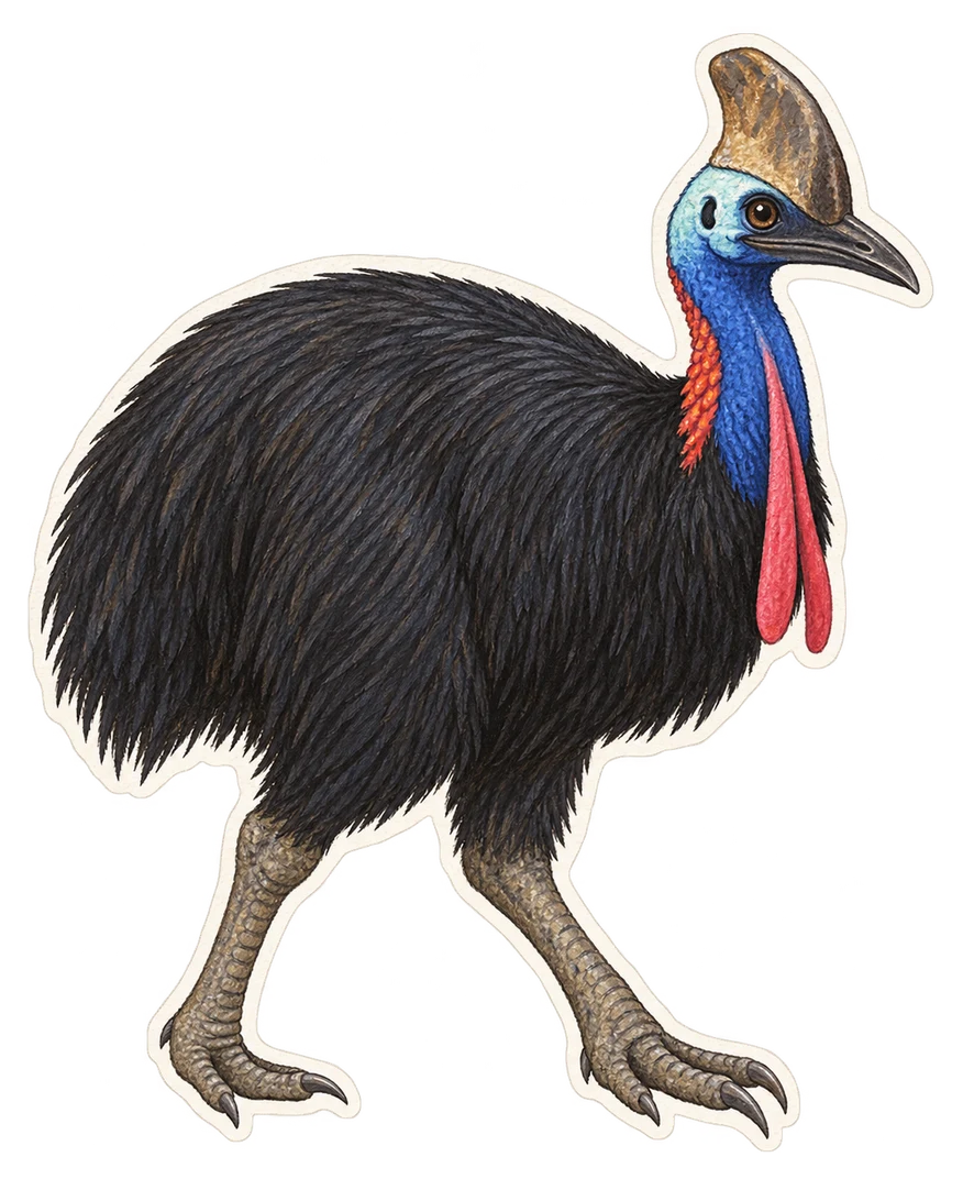 Le casoar de Bennett (Casuarius bennetti)