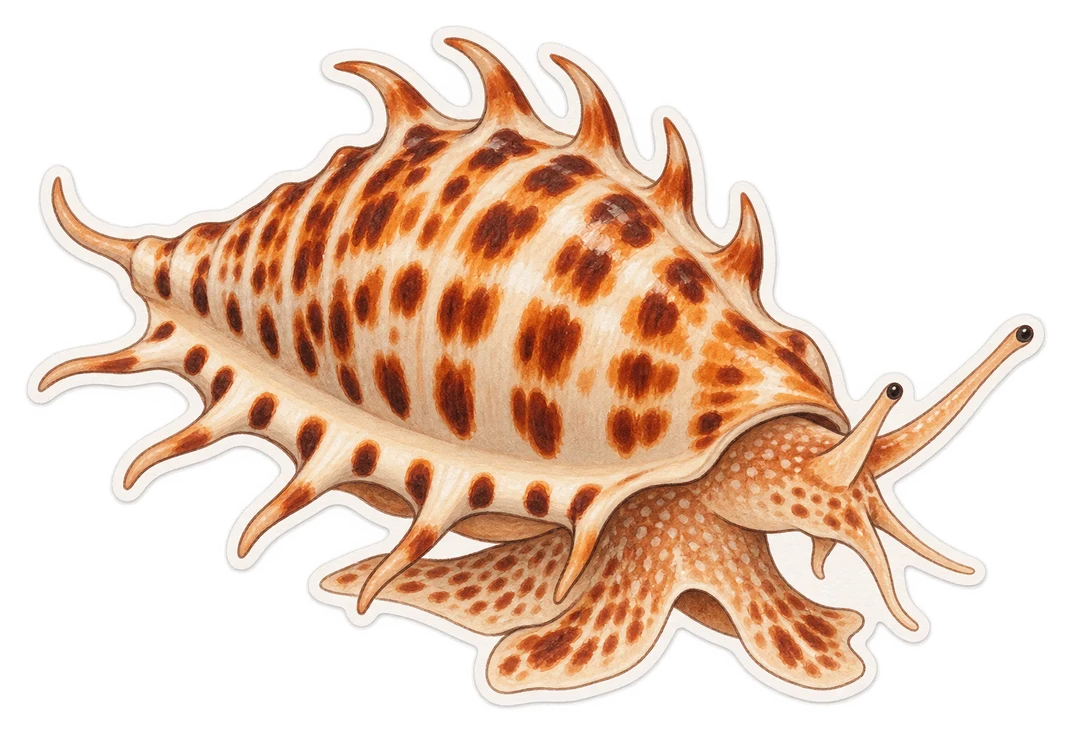 Le casque rouge (Cypraecassis rufa)
