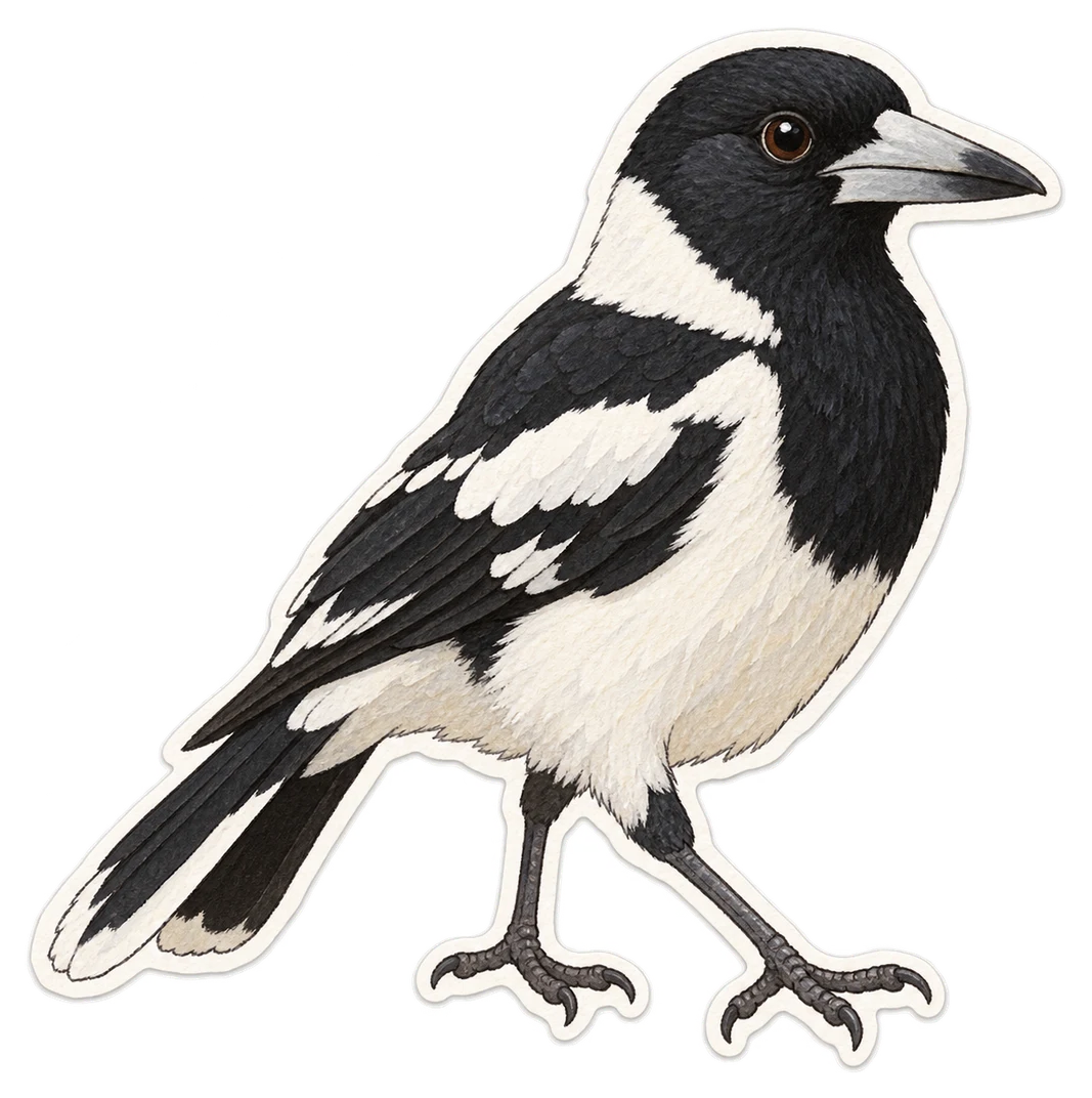Le cassican à collier (Cracticus torquatus)