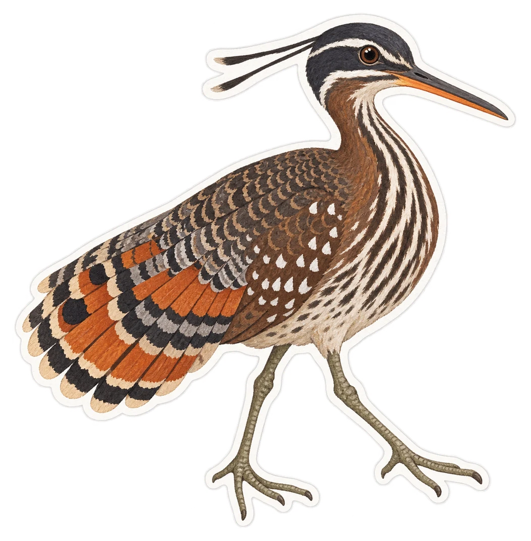 Le caurale soleil (Eurypyga helias)