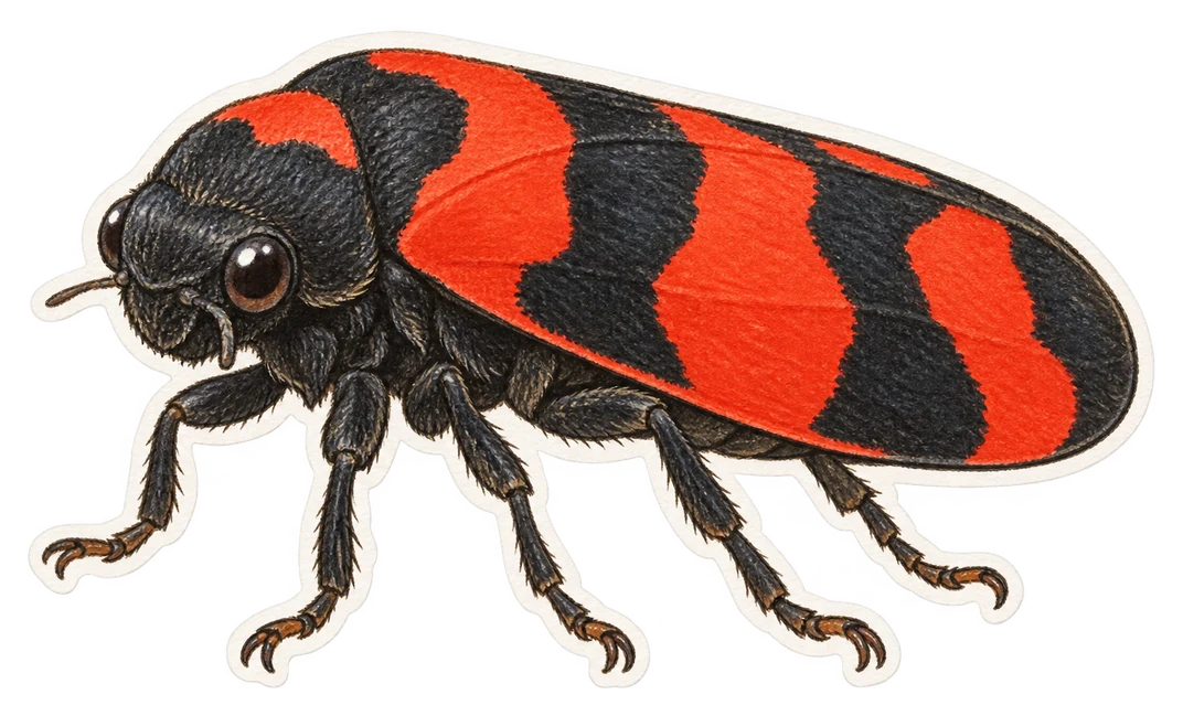 Le cercope sanguin (Cercopis vulnerata)