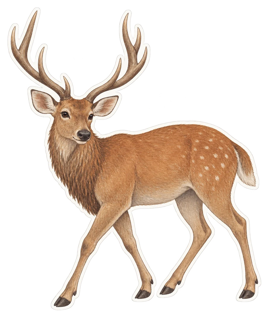 Le cerf d’Eld (Rucervus eldii)