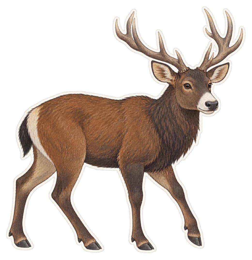 Le cerf de Thorold (Cervus albirostris)