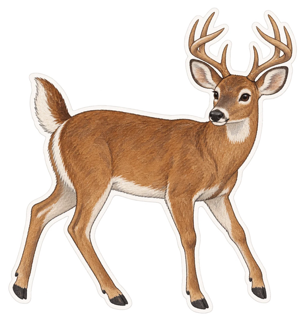 Le cerf de Virginie (Odocoileus virginianus)