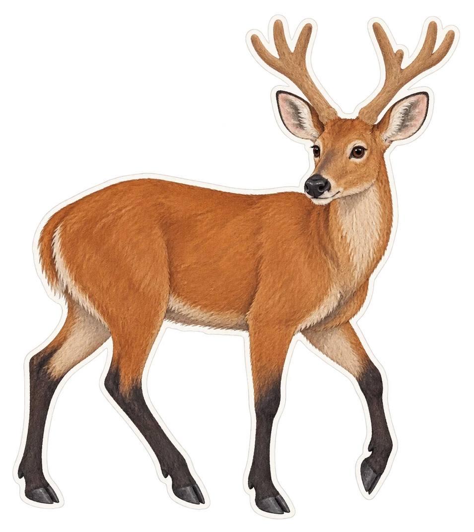 Le cerf des marais (Blastocerus dichotomus)