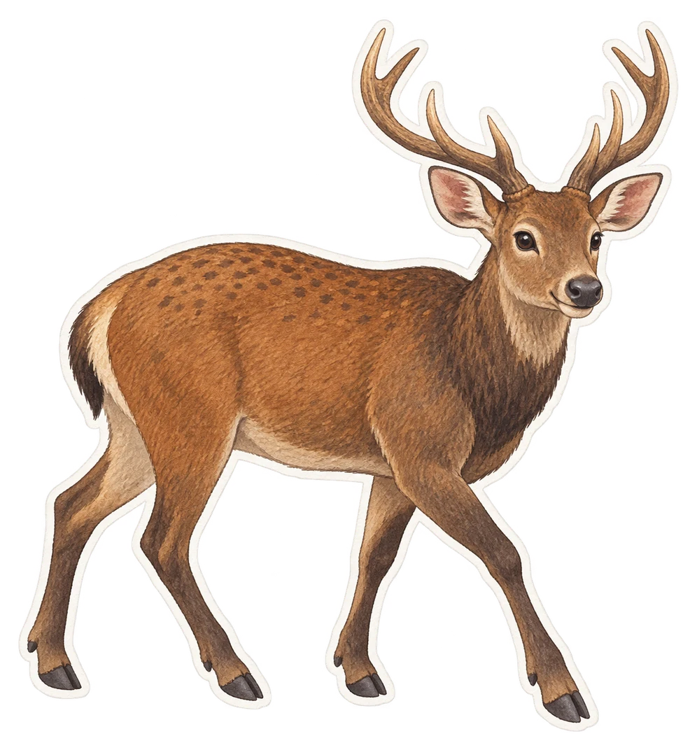 Le cerf rusa (Rusa timorensis)