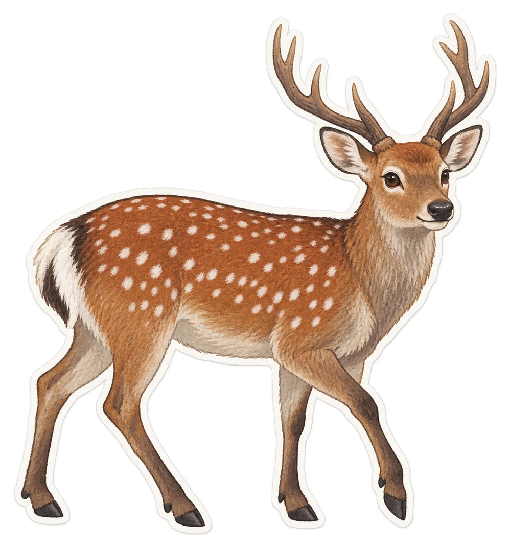Le cerf sika (Cervus nippon)