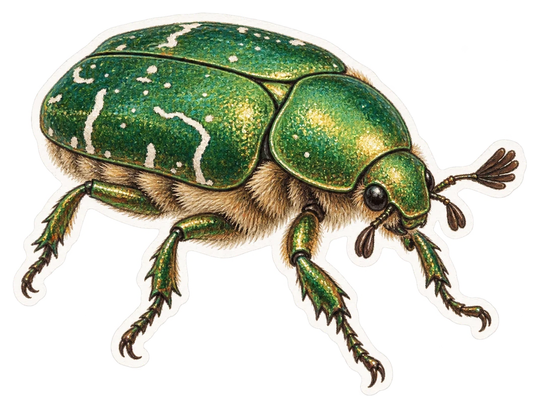 La cétoine dorée (Cetonia aurata)